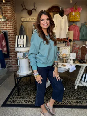The Tessa Pullover -Sea Foam Green