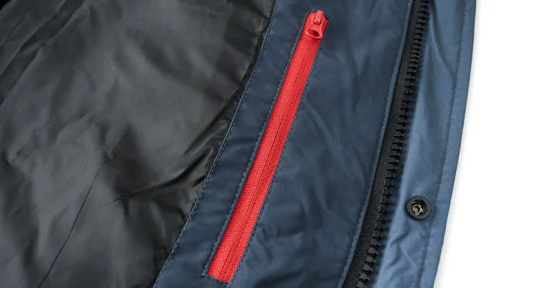 Thickened Hooded Puffer Down Jacket with Label Detailing