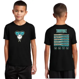 Thornydale Little League AA Baseball Diamondbacks Youth or Unisex Adult Dri Fit Black Tee