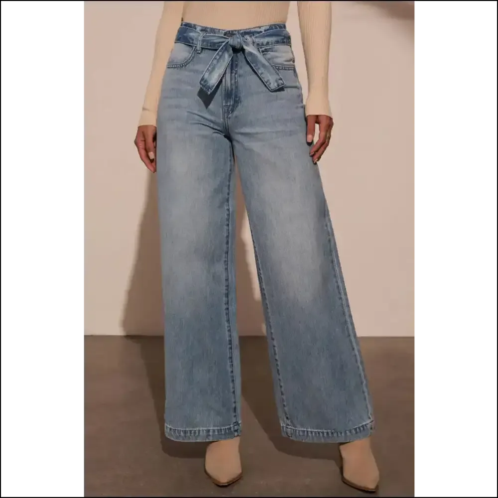 Tied Wide Leg Jeans: where Comfort Meets Chic and Style Says Yassss! 😂💃