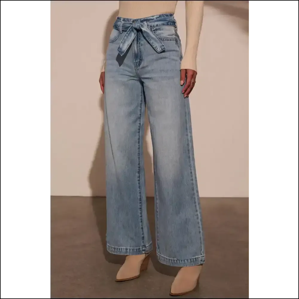 Tied Wide Leg Jeans: where Comfort Meets Chic and Style Says Yassss! 😂💃