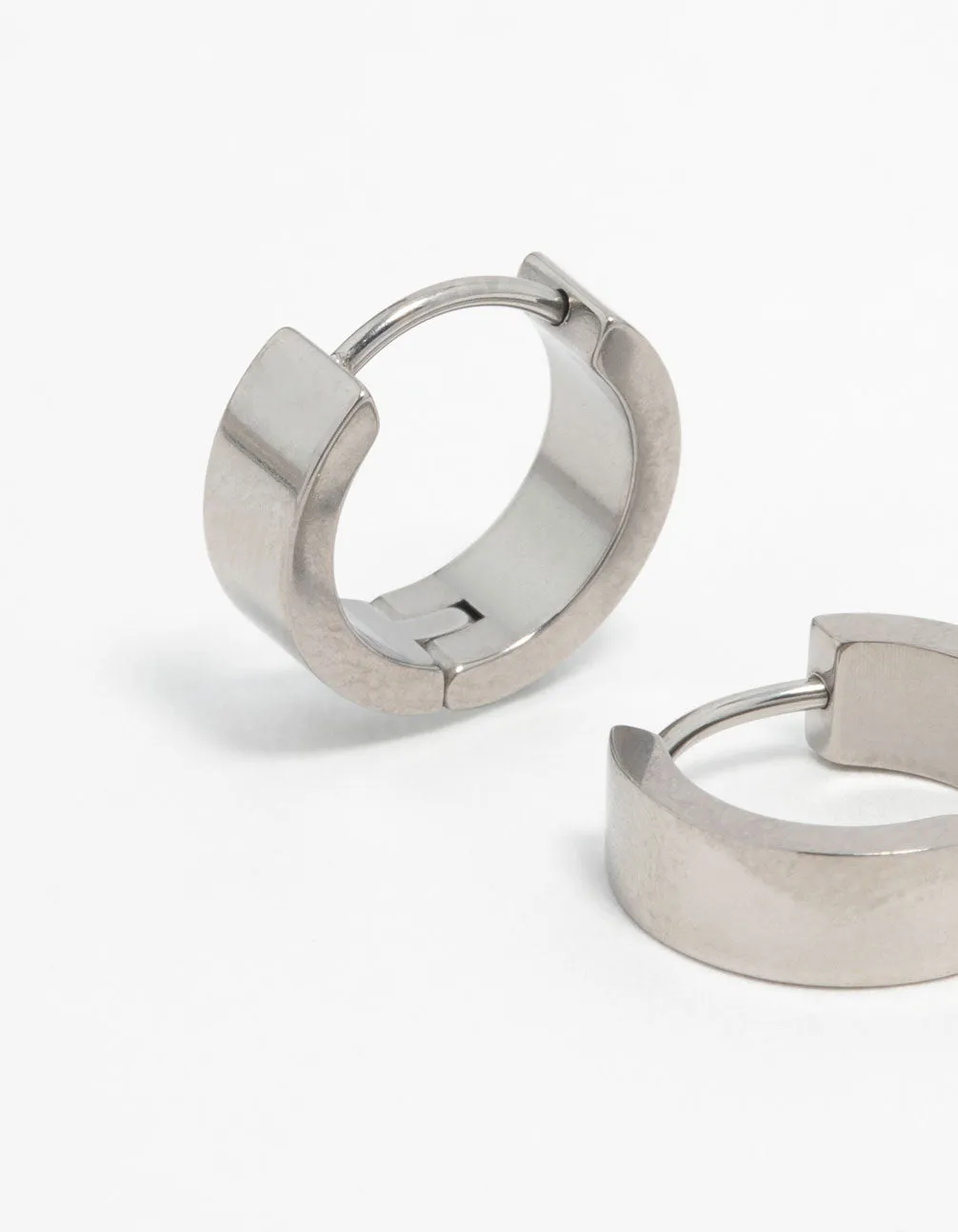 Titanium Classic Flat Hoop Earrings