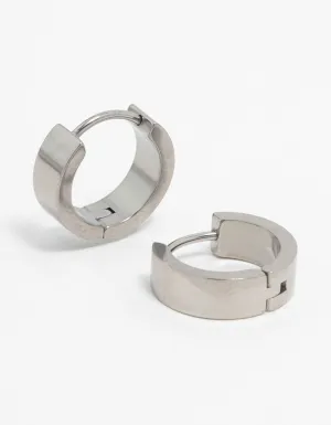 Titanium Classic Flat Hoop Earrings