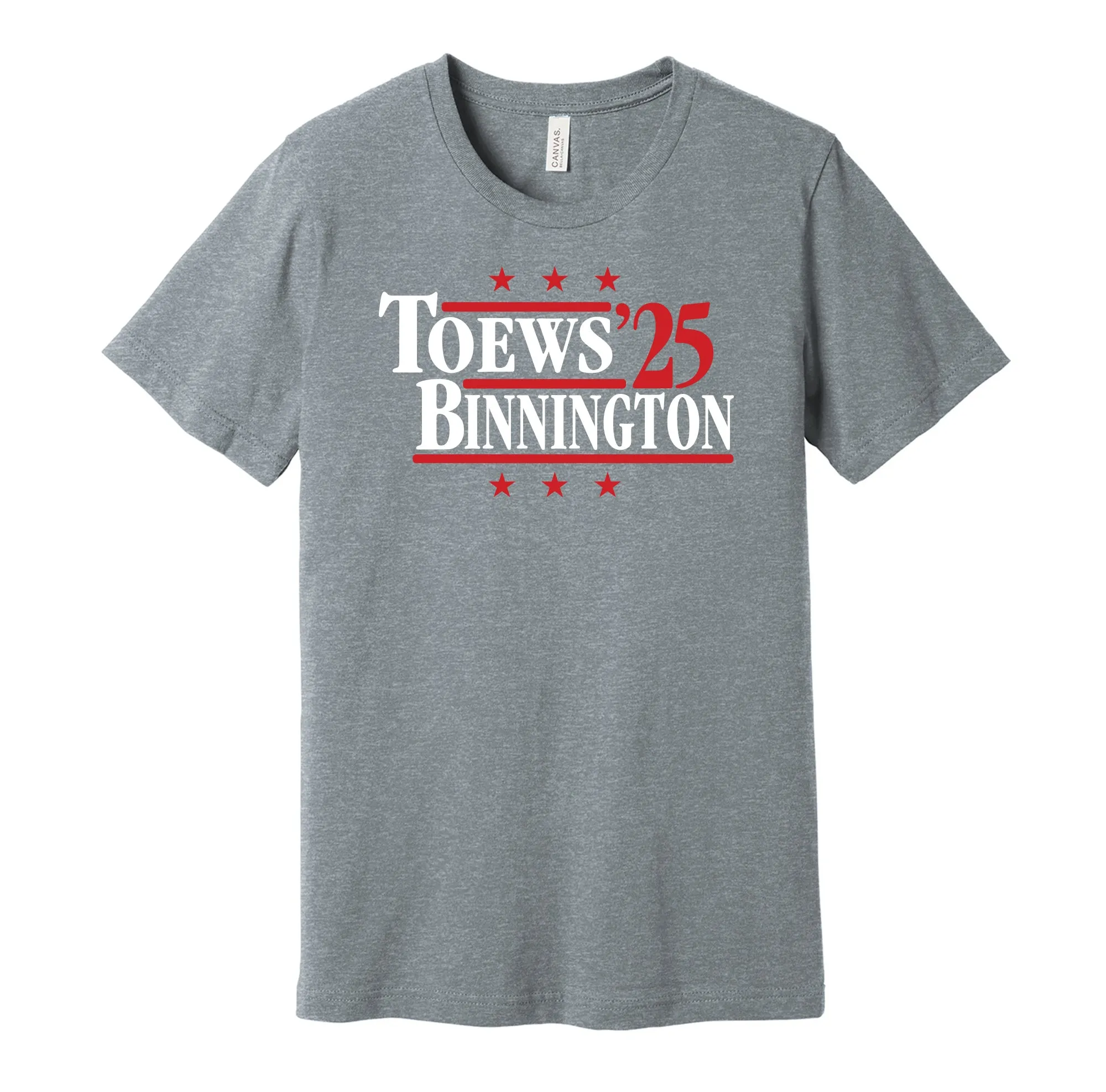 Toews & Binnington '25 - Team Canada Legends Political Campaign Parody T-Shirt - Hyper Than Hype Shirts
