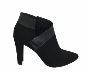 Top End Carmine Black Suede and Leather