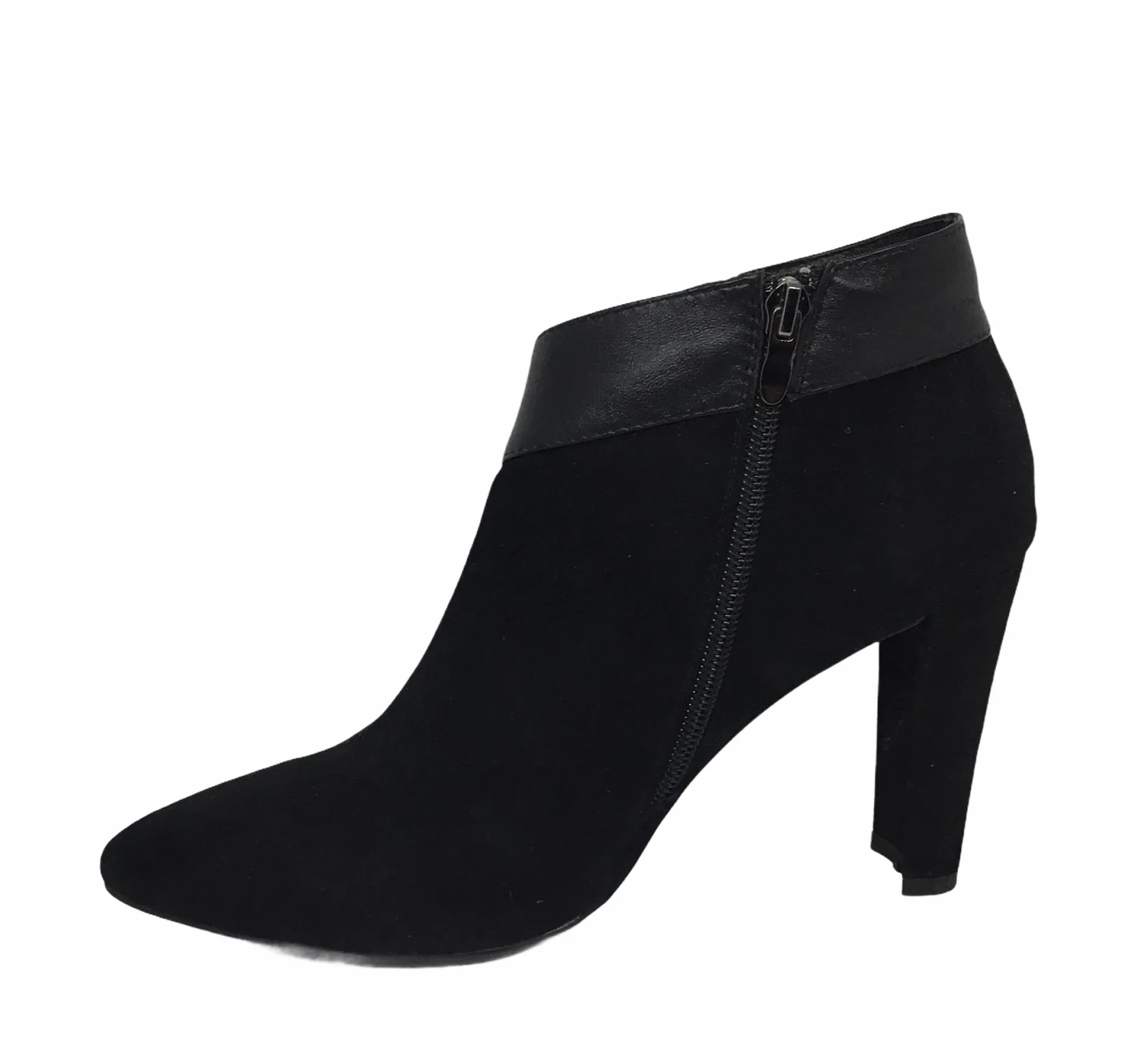 Top End Carmine Black Suede and Leather