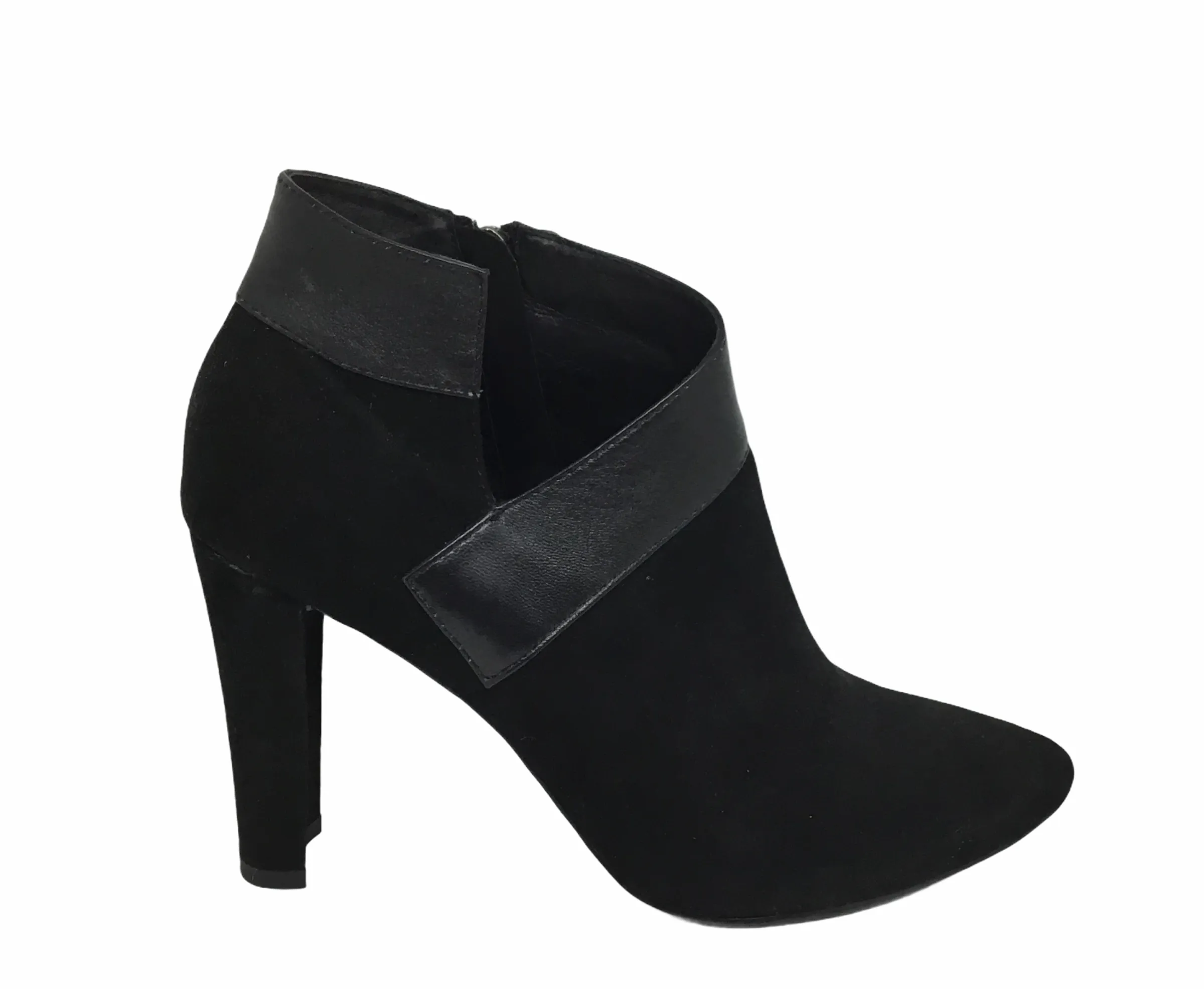 Top End Carmine Black Suede and Leather