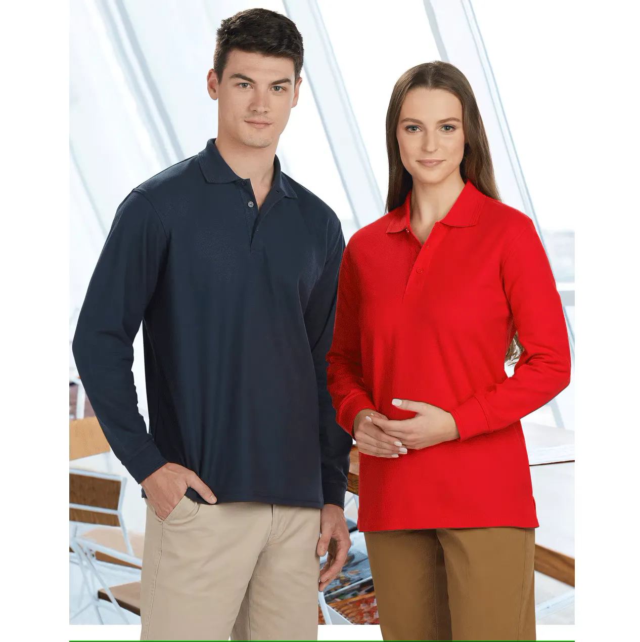 Traditional Poly/Cotton Pique LS Unisex Polo