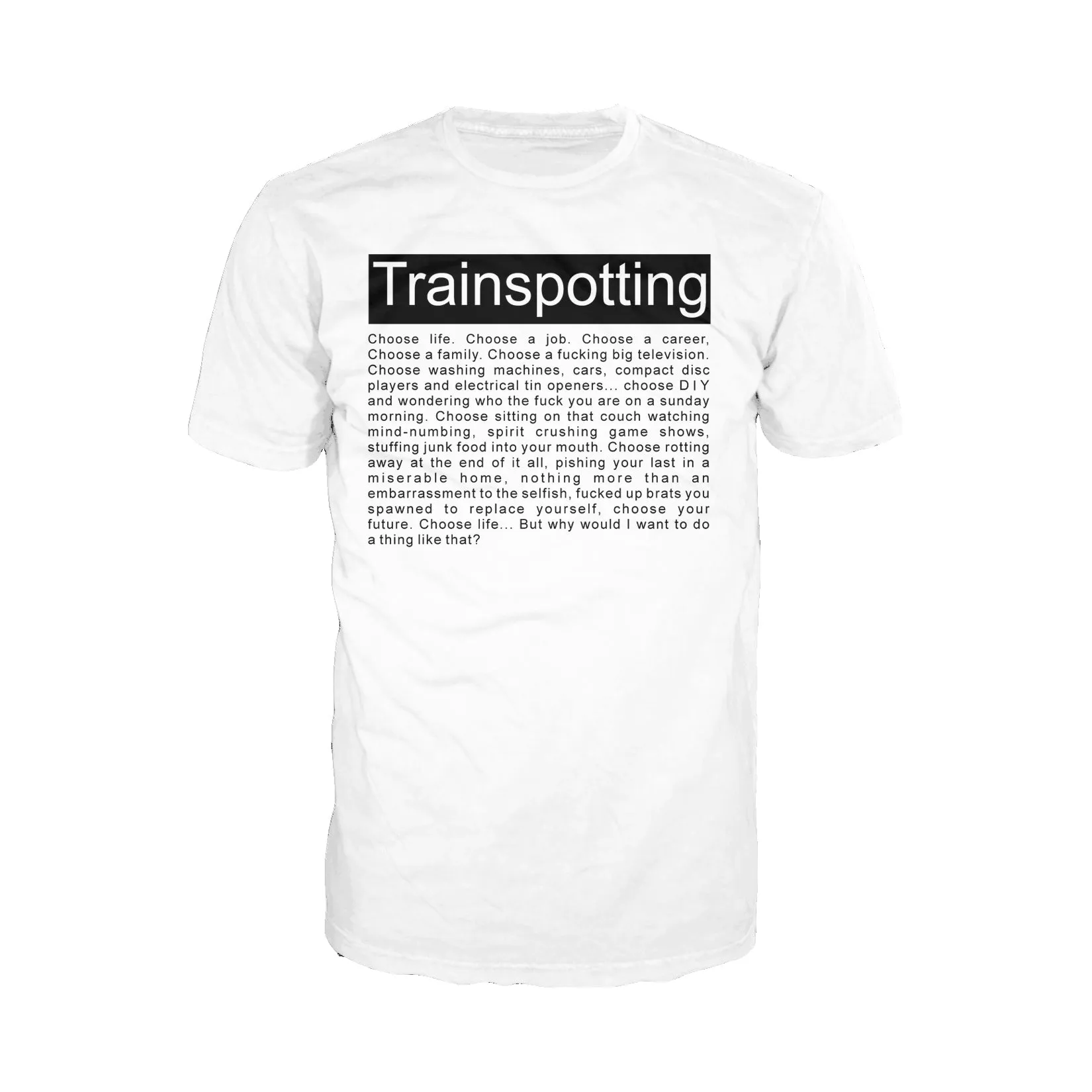 UA Just for Lolz Trainspotting Men's T-shirt (White)