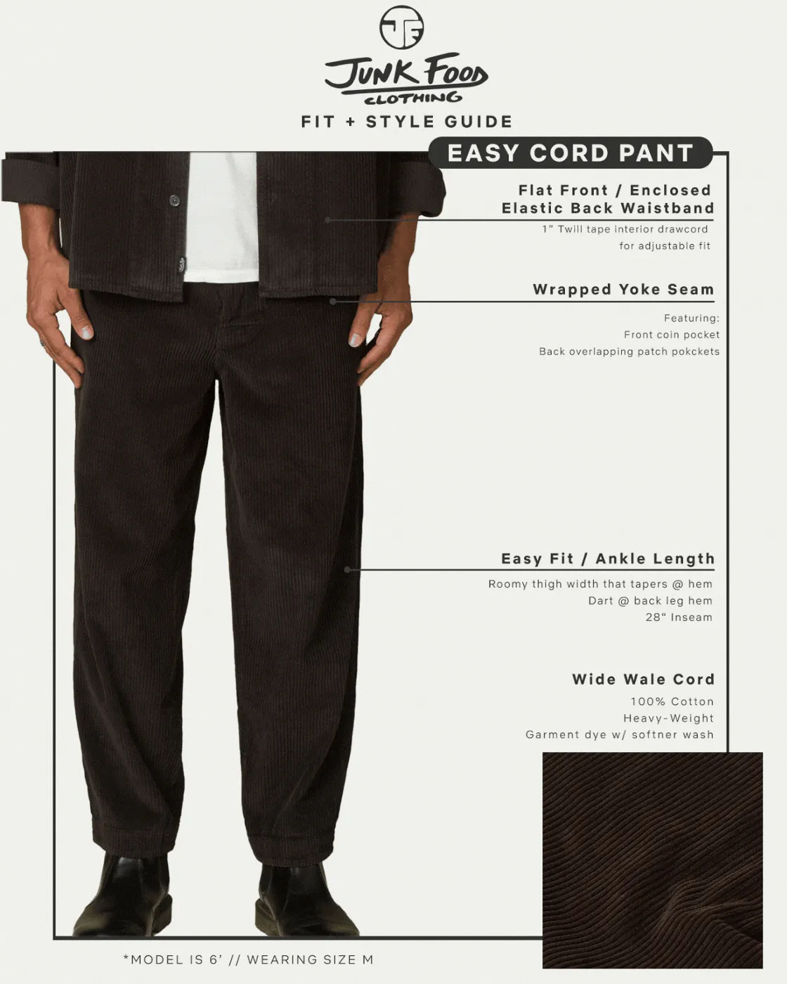 Unisex Corduroy Easy Pant
