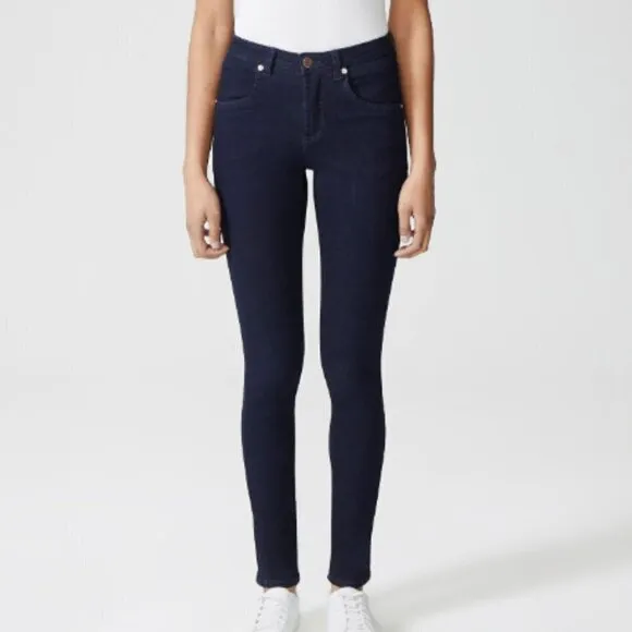 Universal Standard Seine High Rise Skinny Jeans 32 inch in Dark Indigo sz 00 L
