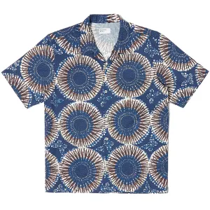 Universal Works Road Shirt Hokkoh Print Navy
