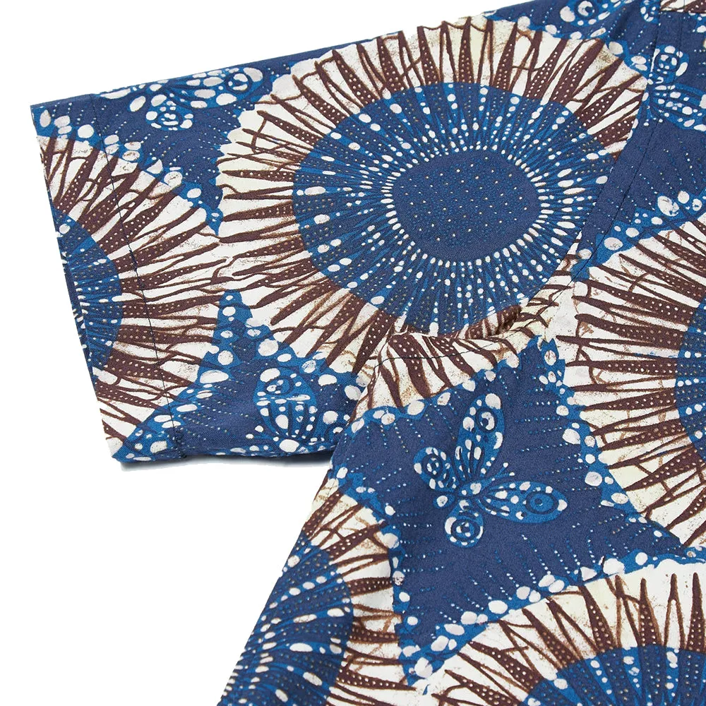 Universal Works Road Shirt Hokkoh Print Navy