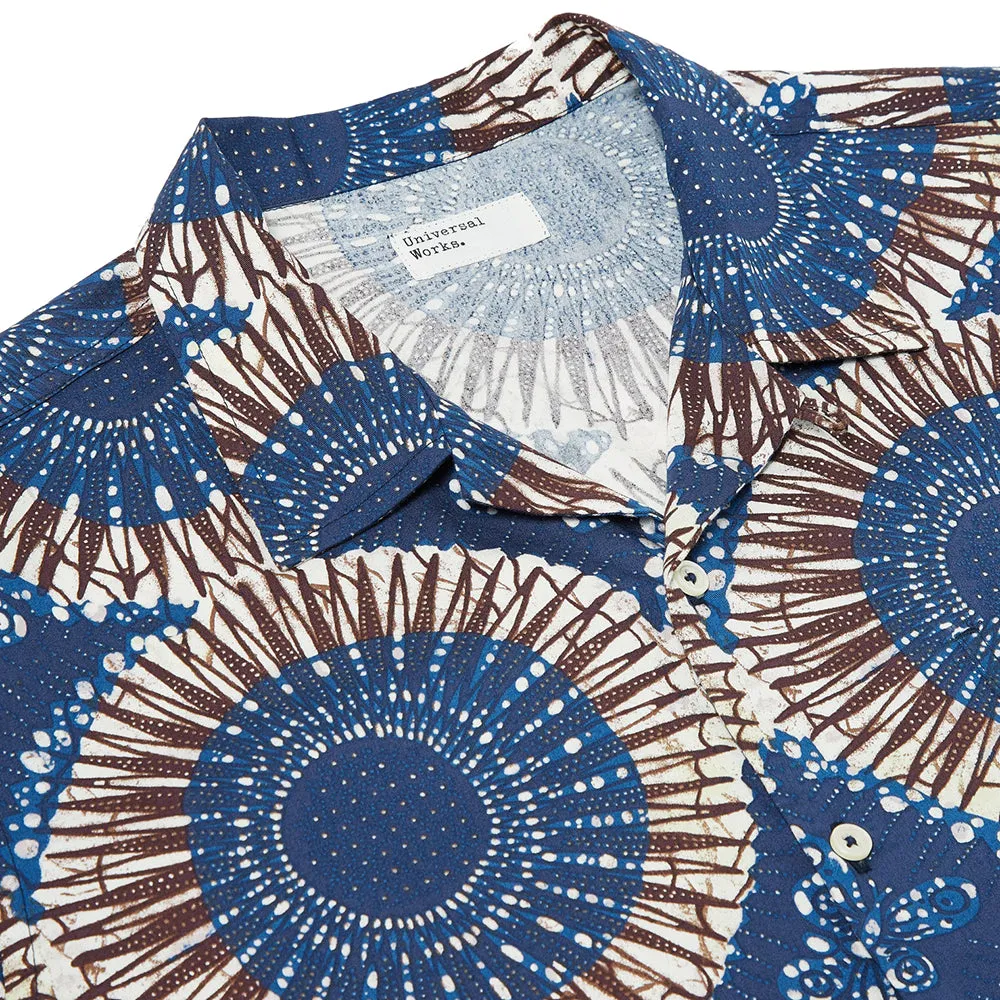 Universal Works Road Shirt Hokkoh Print Navy