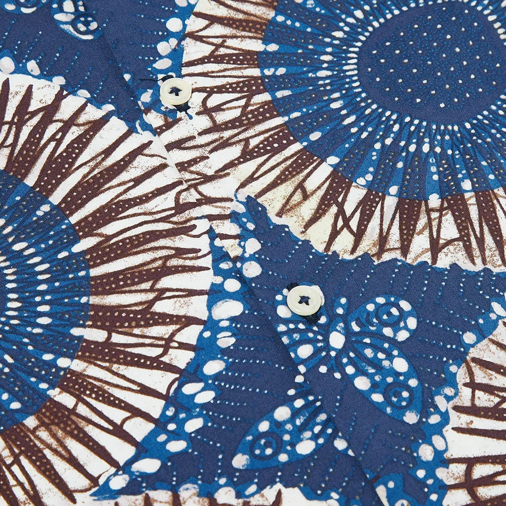 Universal Works Road Shirt Hokkoh Print Navy