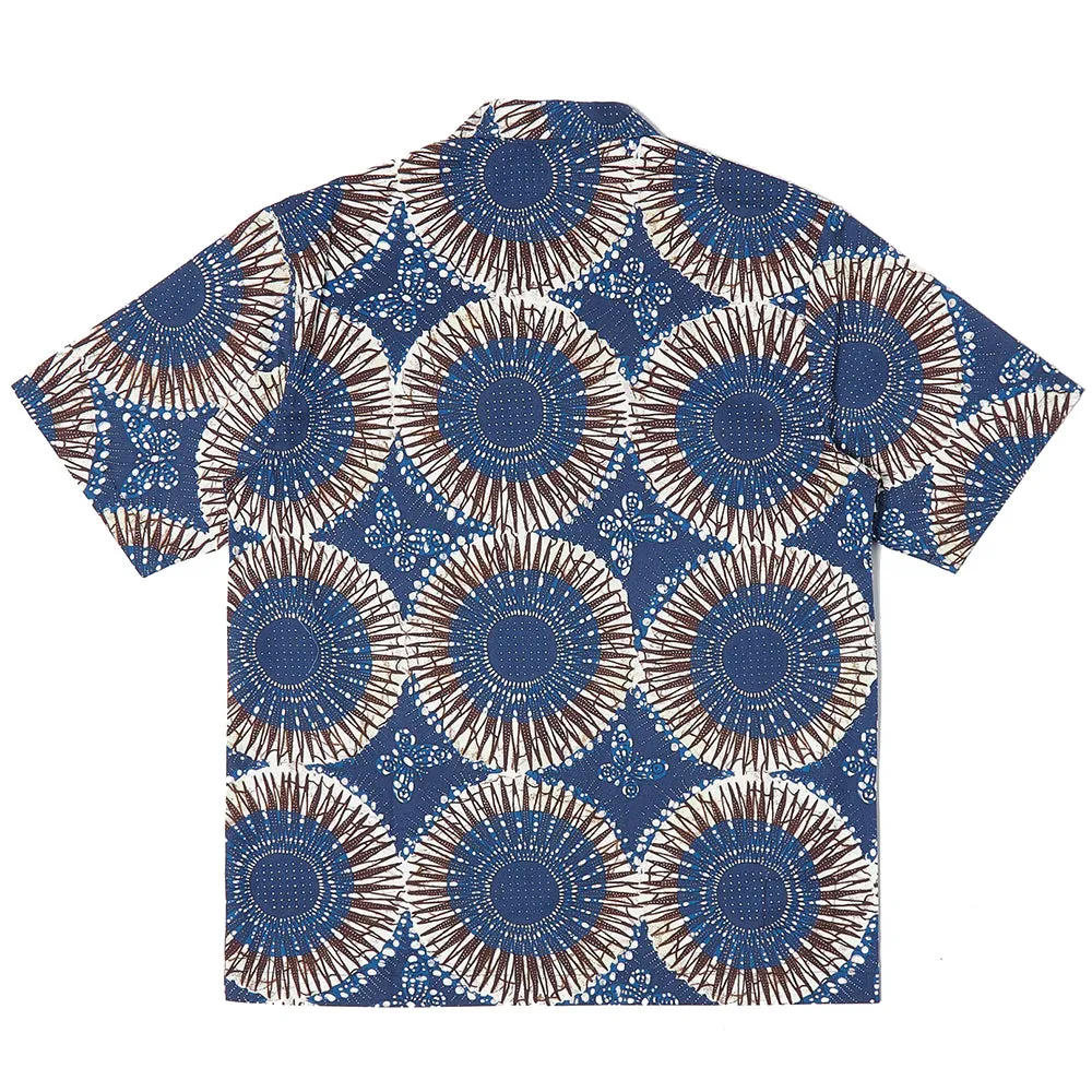 Universal Works Road Shirt Hokkoh Print Navy