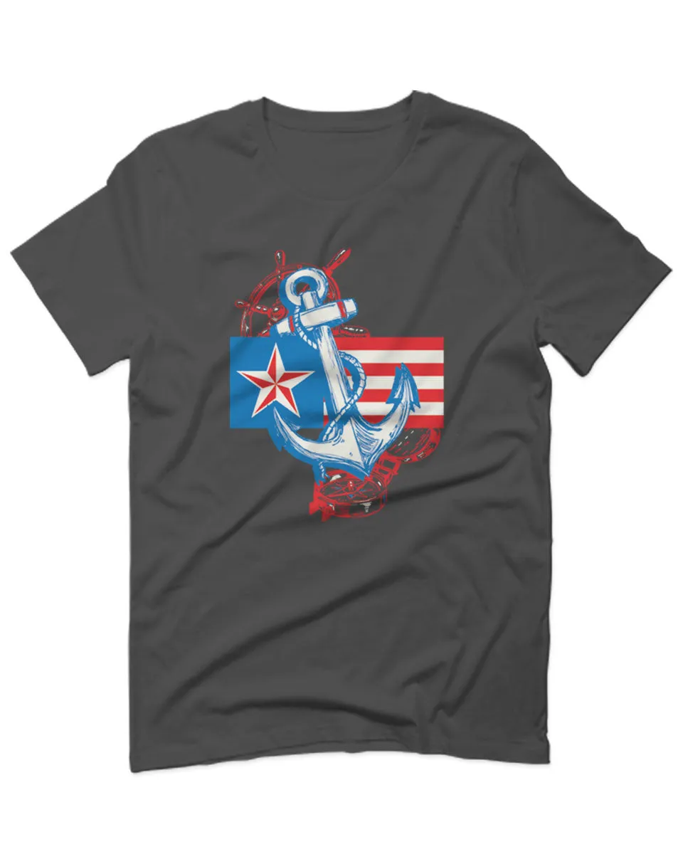 USA American Anchor Sea Marine US Navy Sailor Seals For men T Shirt
