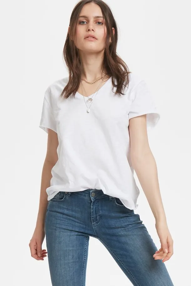 V Tee - White