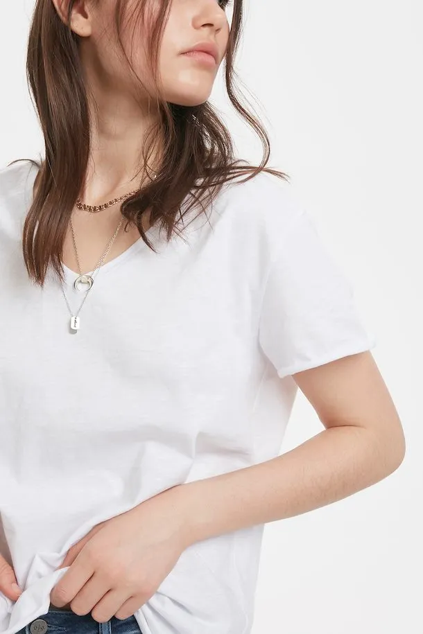 V Tee - White
