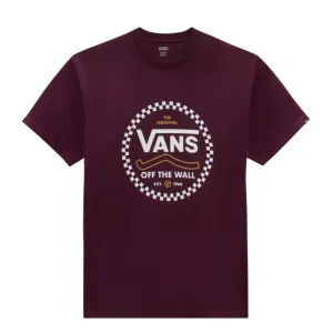 Vans Mens Round Off T-Shirt Vn000fjsbrg1 Burgundy