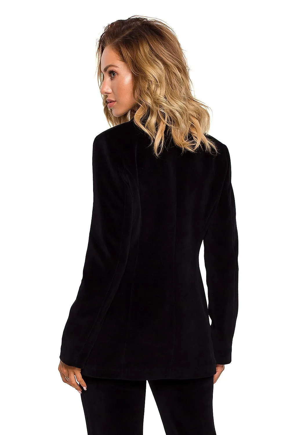 Velour Knit Classic Blazer