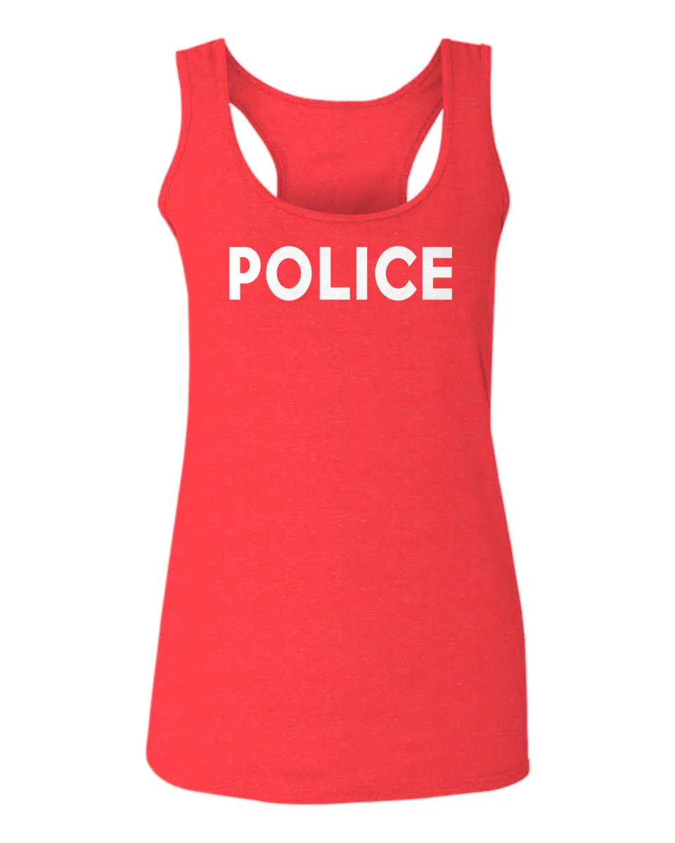 VICES AND VIRTUES Police Officer Costume Support Blue Lives  women's Tank Top sleeveless Racerback