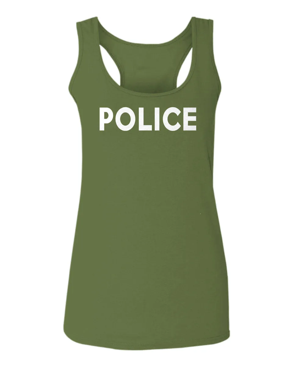 VICES AND VIRTUES Police Officer Costume Support Blue Lives  women's Tank Top sleeveless Racerback