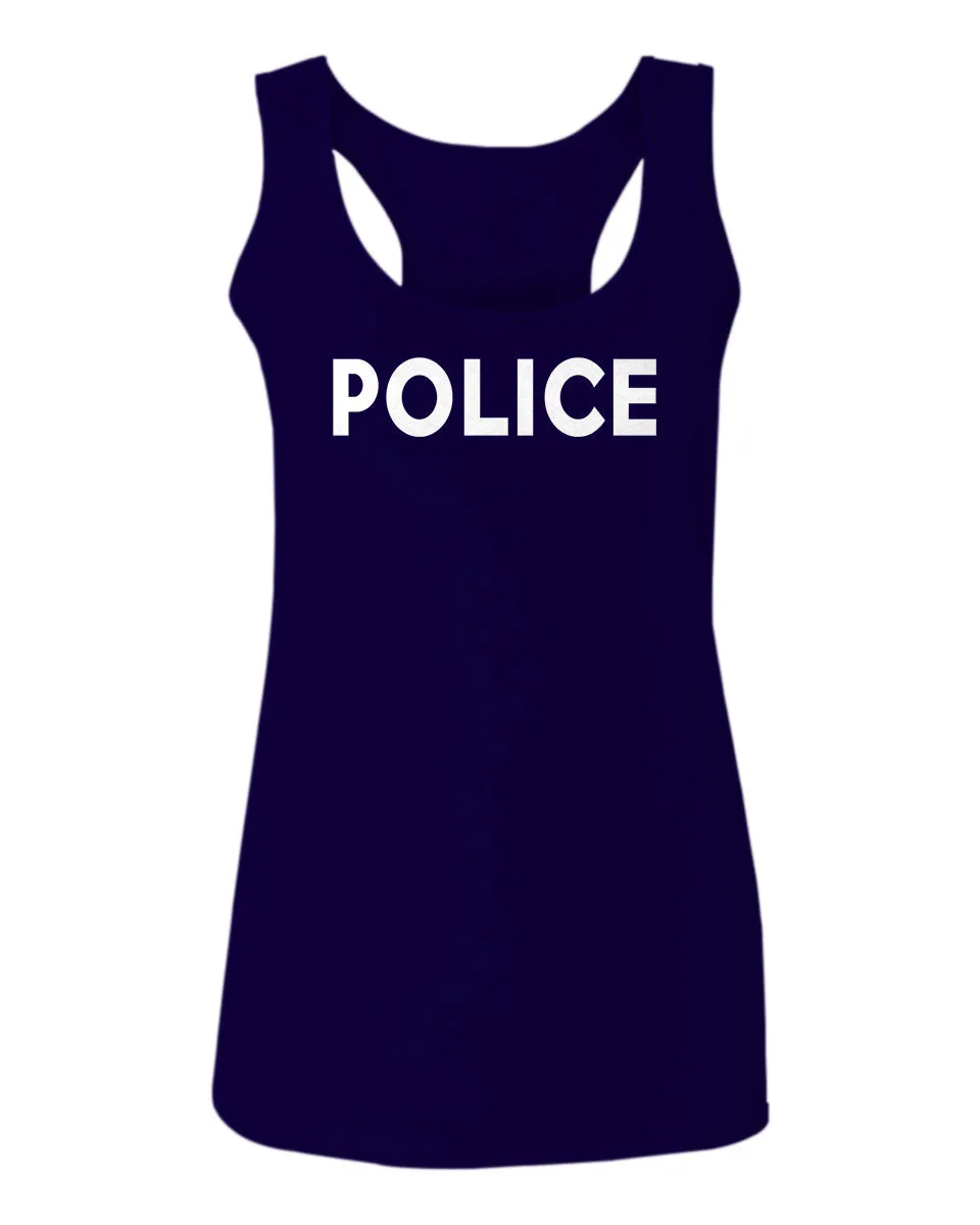 VICES AND VIRTUES Police Officer Costume Support Blue Lives  women's Tank Top sleeveless Racerback