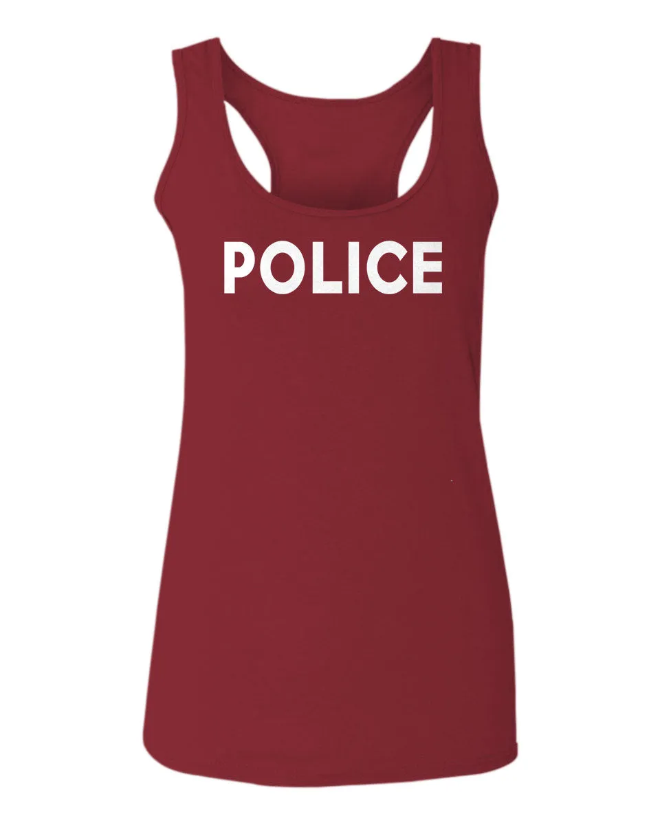 VICES AND VIRTUES Police Officer Costume Support Blue Lives  women's Tank Top sleeveless Racerback