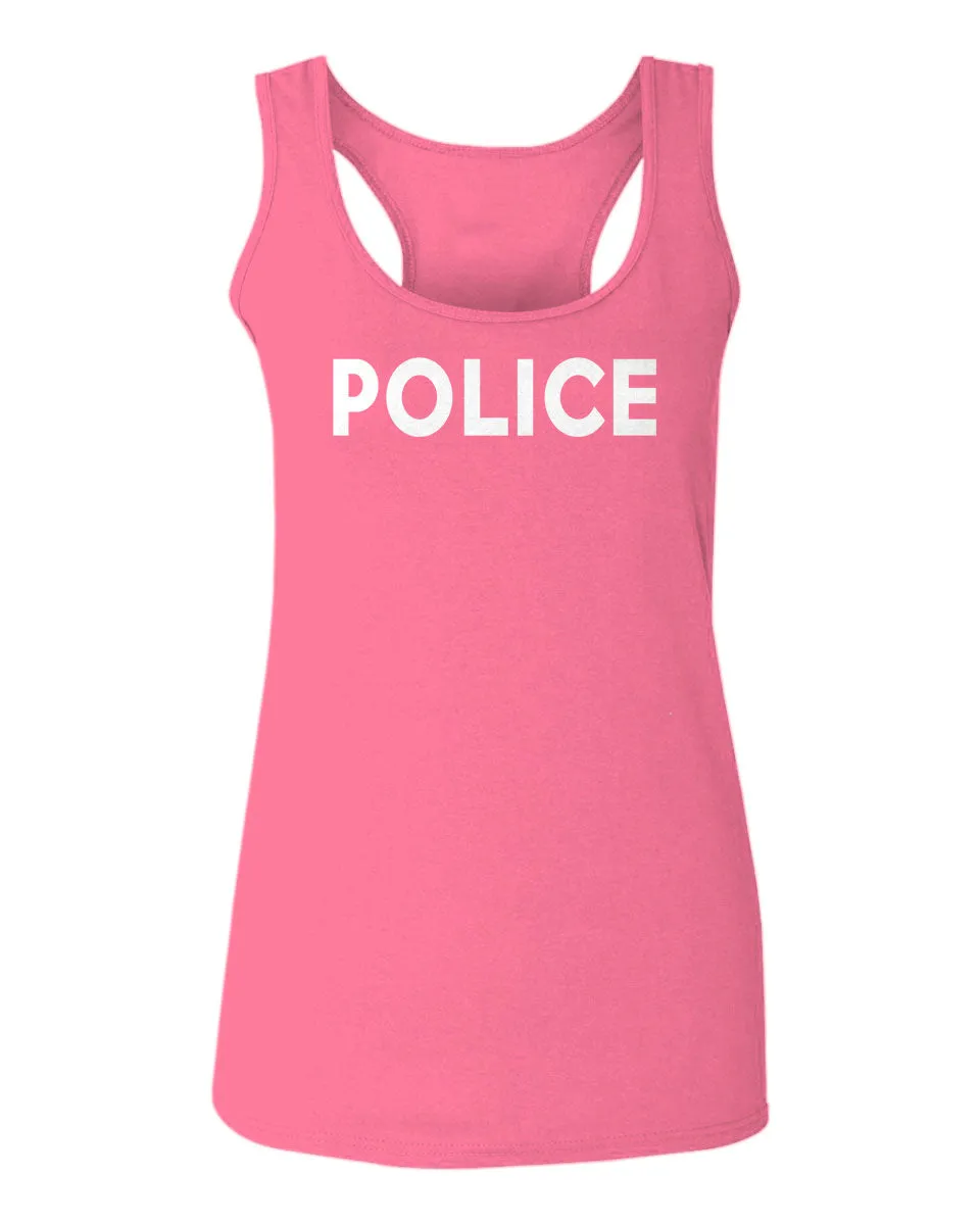 VICES AND VIRTUES Police Officer Costume Support Blue Lives  women's Tank Top sleeveless Racerback