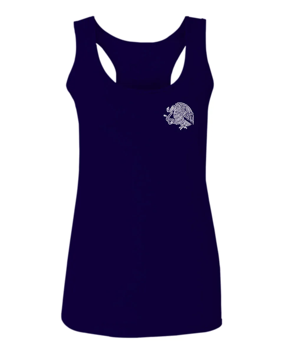 VICES AND VIRTUESS Hecho En Mexico Mexican Flag Coat of Arms Escudo Mexicano  women's Tank Top sleeveless Racerback