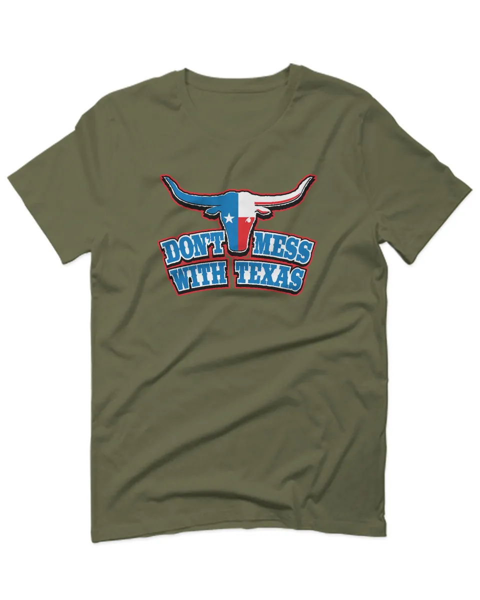 VICES AND VIRTUESS Texas State Flag Don't Mess with Texas Bull Lone Star For men T Shirt