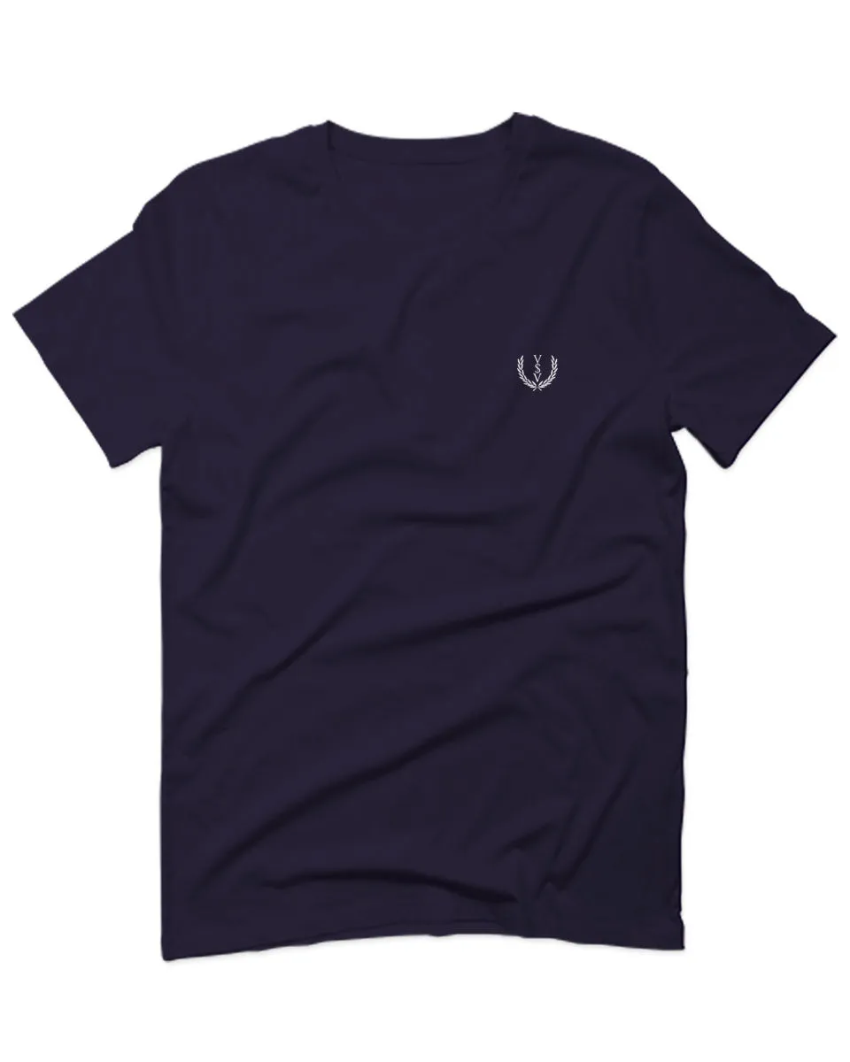 VICES AND VIRTUESS White Logo Seal Minimal Hipster Small For men T Shirt