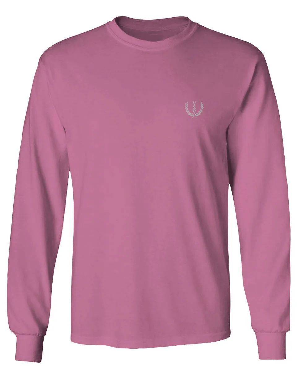 VICES AND VIRTUESS White Logo Seal Minimal Hipster Small mens Long sleeve t shirt
