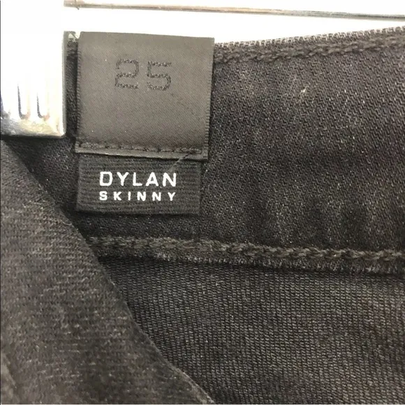 Vince 25 Dylan Skinny Ankle Jeans Distressed Black