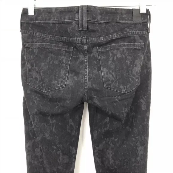 Vince 25 Dylan Skinny Ankle Jeans Distressed Black