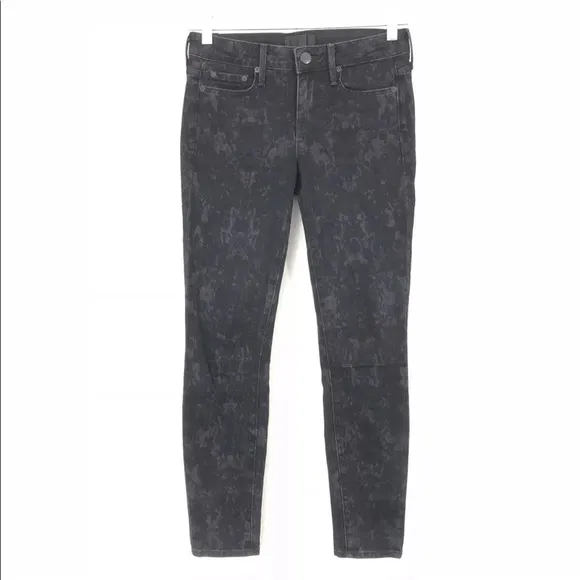 Vince 25 Dylan Skinny Ankle Jeans Distressed Black