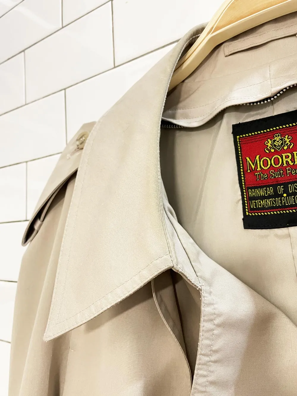 vintage 80s moores classic trench coat