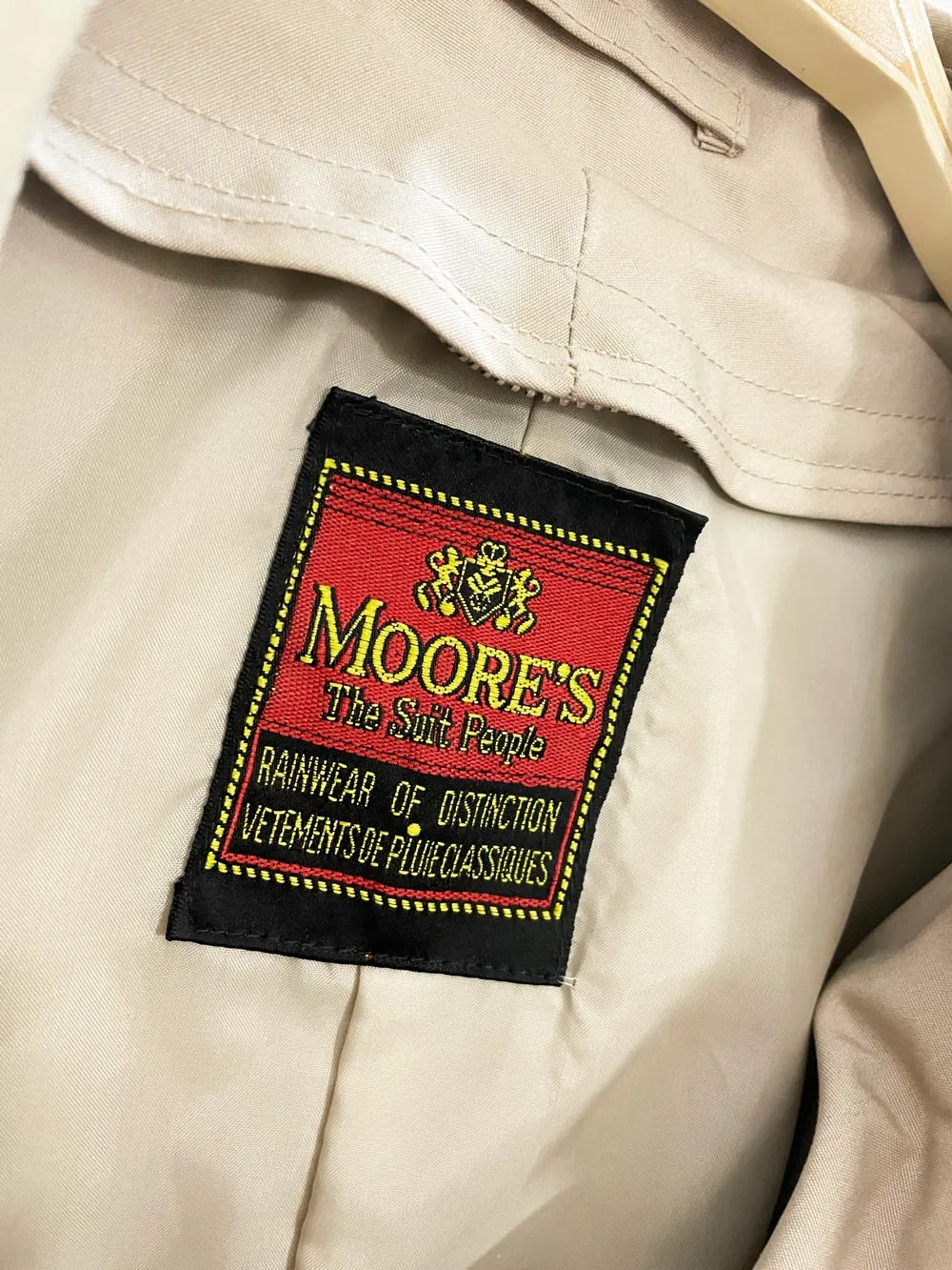 vintage 80s moores classic trench coat