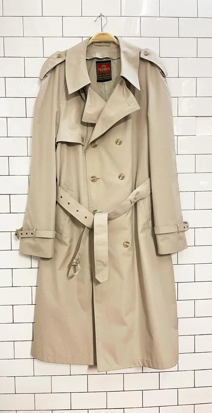 vintage 80s moores classic trench coat