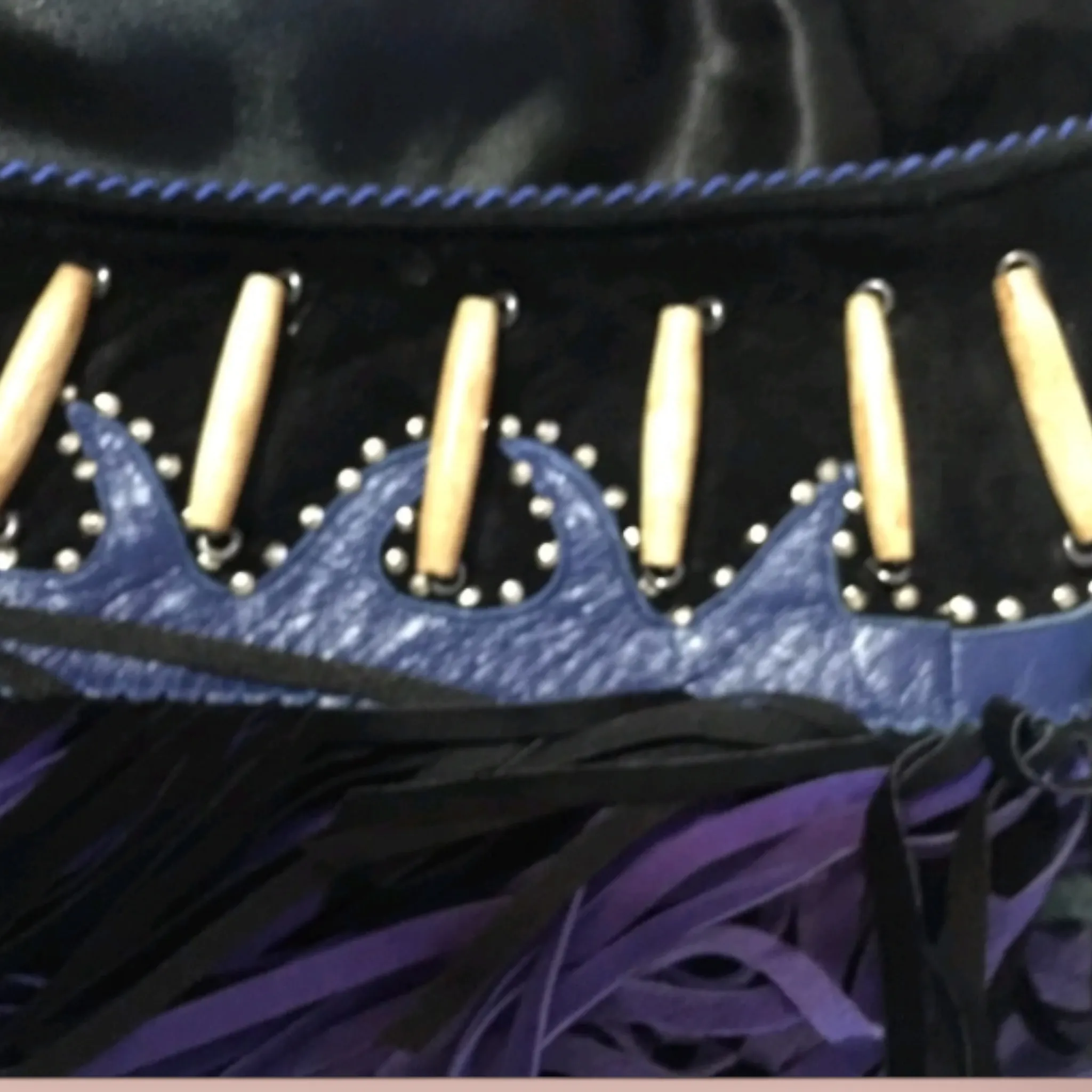 VINTAGE APACHE STYLE SUEDE LEATHER FRINGED JACKETS WITH EMBELLISHMENTS - IMPORTED FROM US