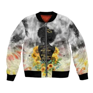 Vintage Flowers - I Am Black Queen Bomber Jacket DT02