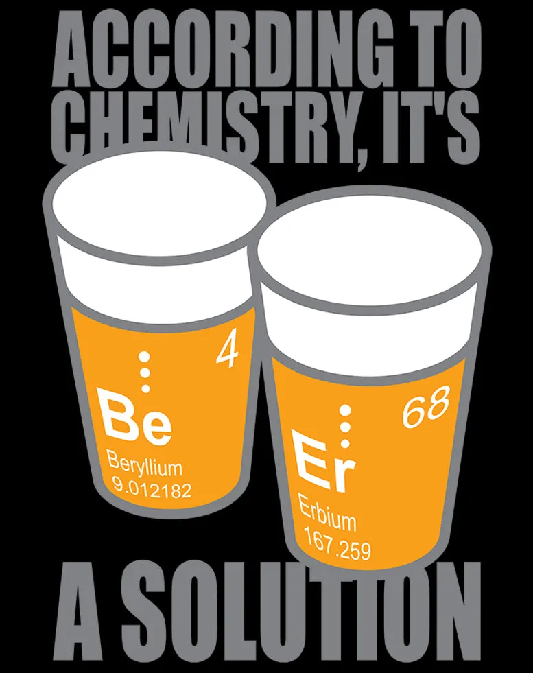 Weird Science Be-Er: It's A Solution Official Men's T-shirt (Black)