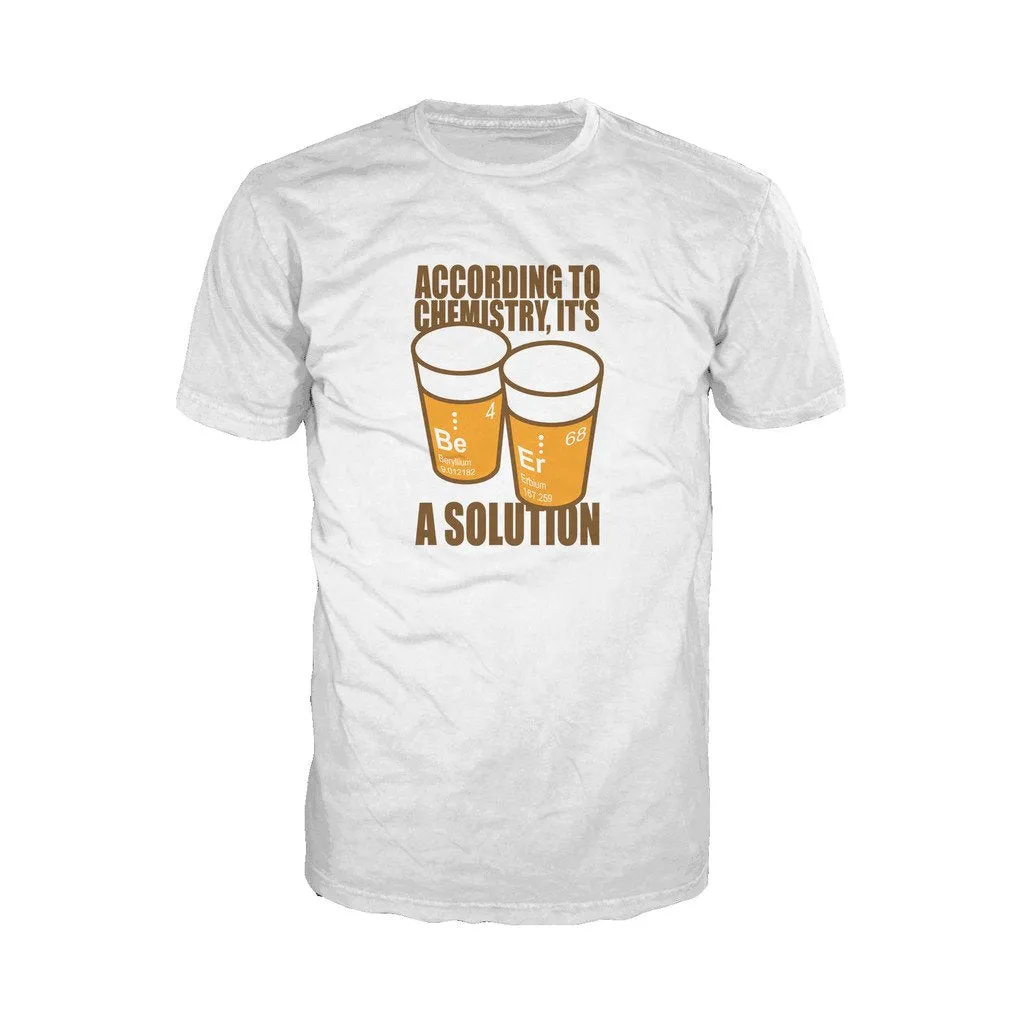 Weird Science Be-Er: It's A Solution Official Men's T-shirt (White)