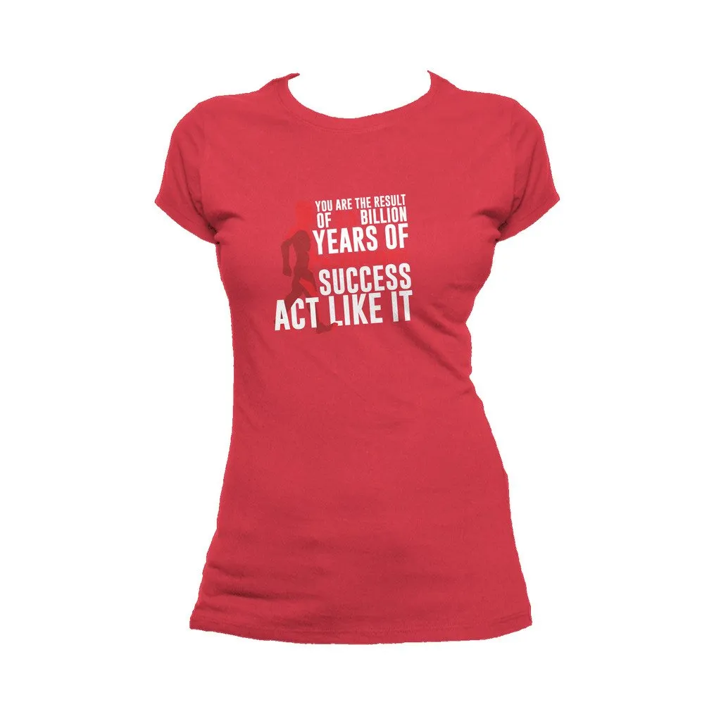 Weird Science Evolutionary Success Official Women's T-shirt (Red)