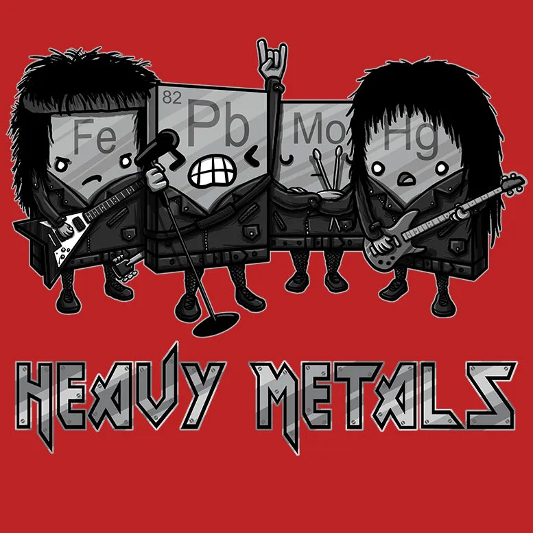 Weird Science Heavy Metals Official Women's T-shirt (Red)