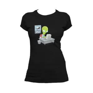Weird Science I Want To Believe Official Women's T-shirt (Black)