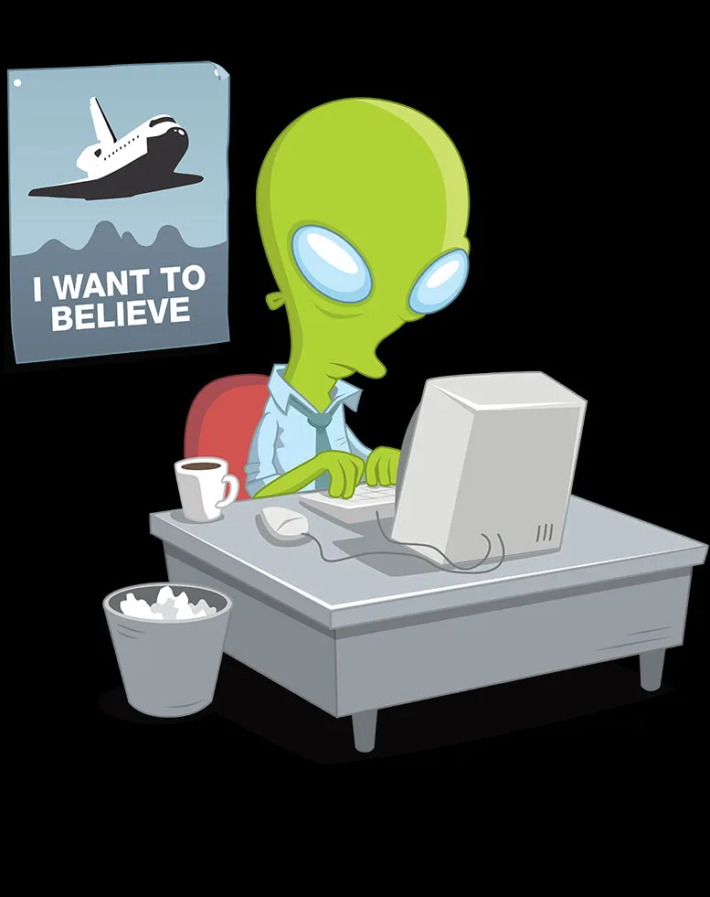 Weird Science I Want To Believe Official Women's T-shirt (Black)