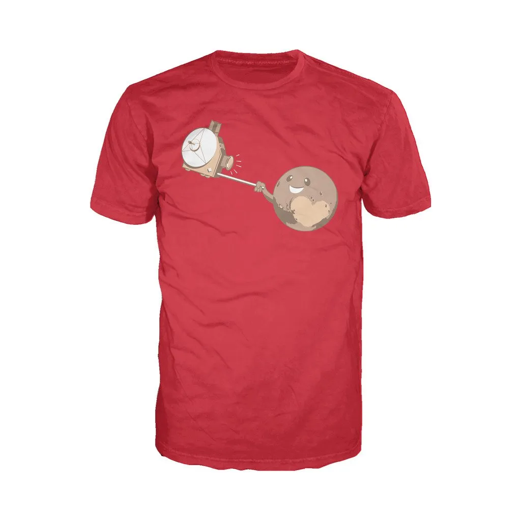 Weird Science Pluto Selfie Official Men's T-shirt (Red)
