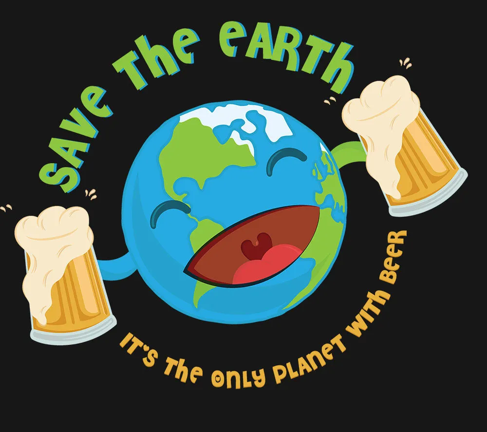 Weird Science Save The Earth - Beer Official Women's T-shirt (Black)